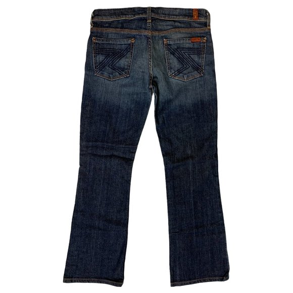 7 For All Mankind 'Flynt' Womens Jeans Tag 26 Blue Boot Cut Low-R W28xL28 Denim - Picture 1 of 12